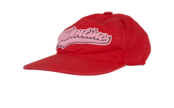 Valentino Logo Embroidered Baseball Cap 58, Cotton, Red, 2*